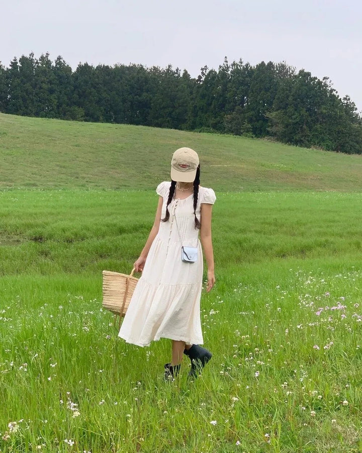Spring ALine Dress – Korean Style Sleeveless Long Skirt for Women 2025 - VeauBeauty