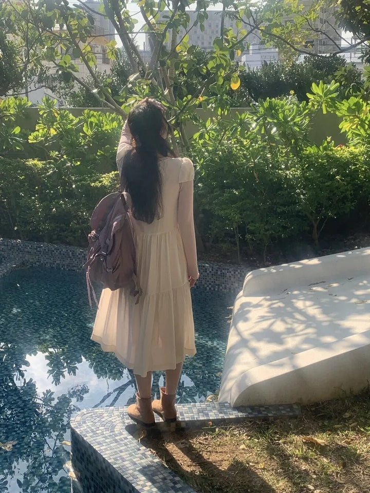 Spring ALine Dress – Korean Style Sleeveless Long Skirt for Women 2025 - VeauBeauty