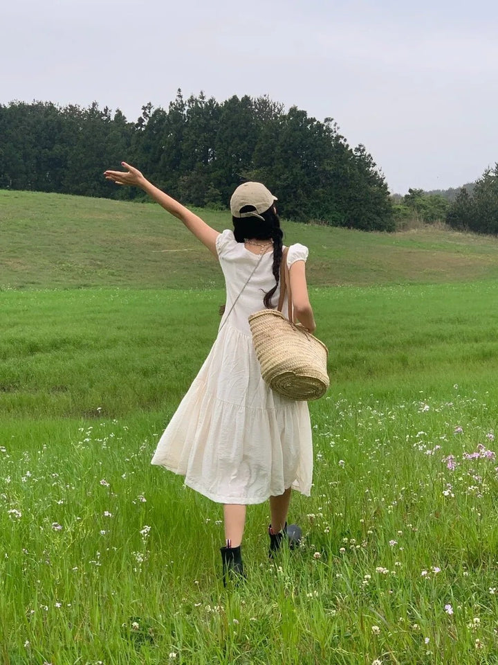 Spring ALine Dress – Korean Style Sleeveless Long Skirt for Women 2025 - VeauBeauty