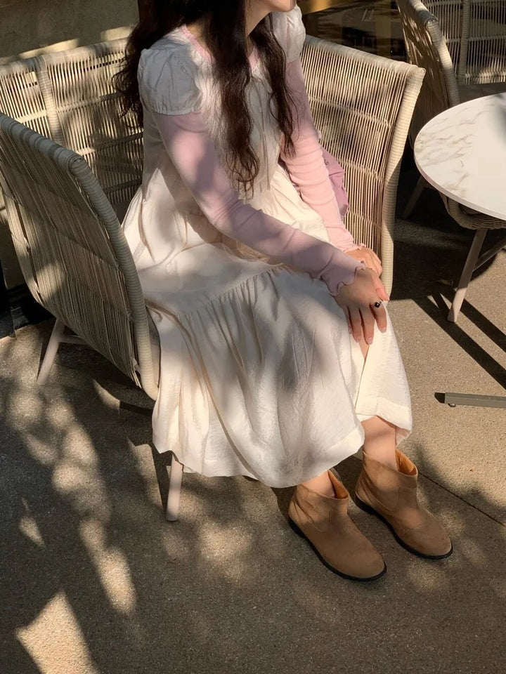 Spring ALine Dress – Korean Style Sleeveless Long Skirt for Women 2025 - VeauBeauty