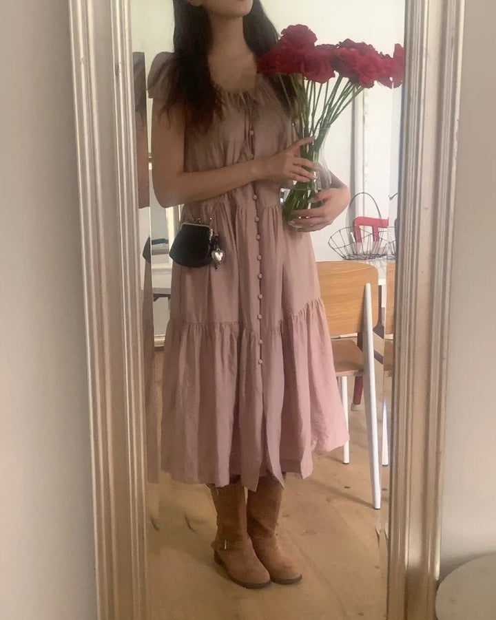 Spring ALine Dress – Korean Style Sleeveless Long Skirt for Women 2025 - VeauBeauty