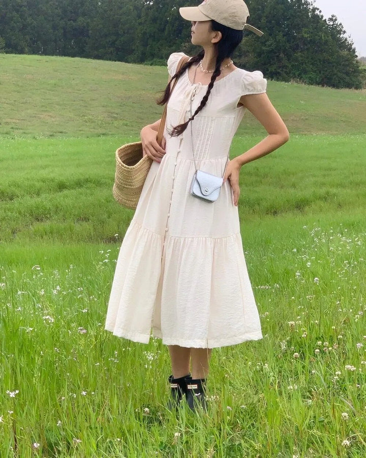 Spring ALine Dress – Korean Style Sleeveless Long Skirt for Women 2025 - VeauBeauty