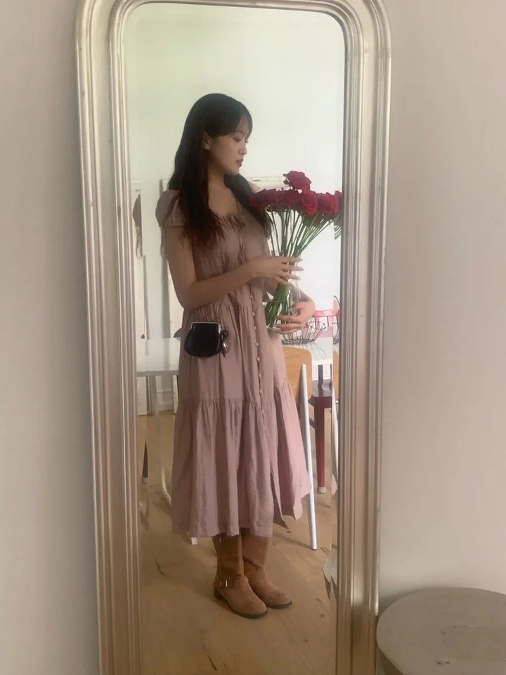 Spring ALine Dress – Korean Style Sleeveless Long Skirt for Women 2025 - VeauBeauty