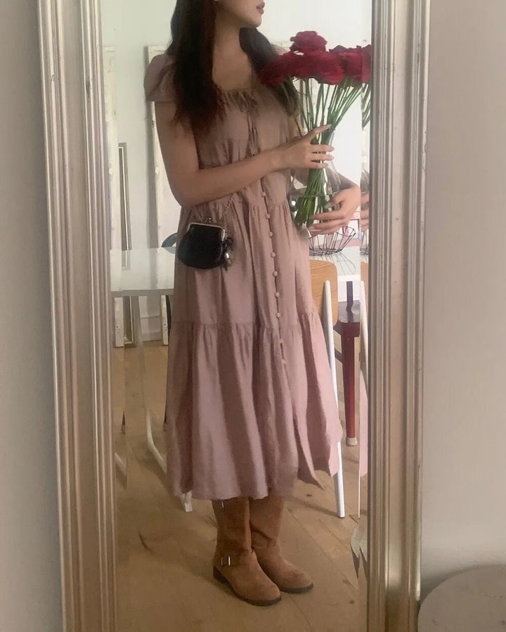 Spring ALine Dress – Korean Style Sleeveless Long Skirt for Women 2025 - VeauBeauty