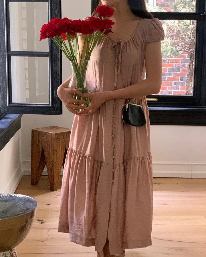 Spring ALine Dress – Korean Style Sleeveless Long Skirt for Women 2025 - VeauBeauty