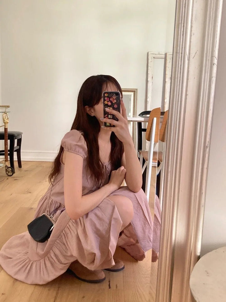 Spring ALine Dress – Korean Style Sleeveless Long Skirt for Women 2025 - VeauBeauty
