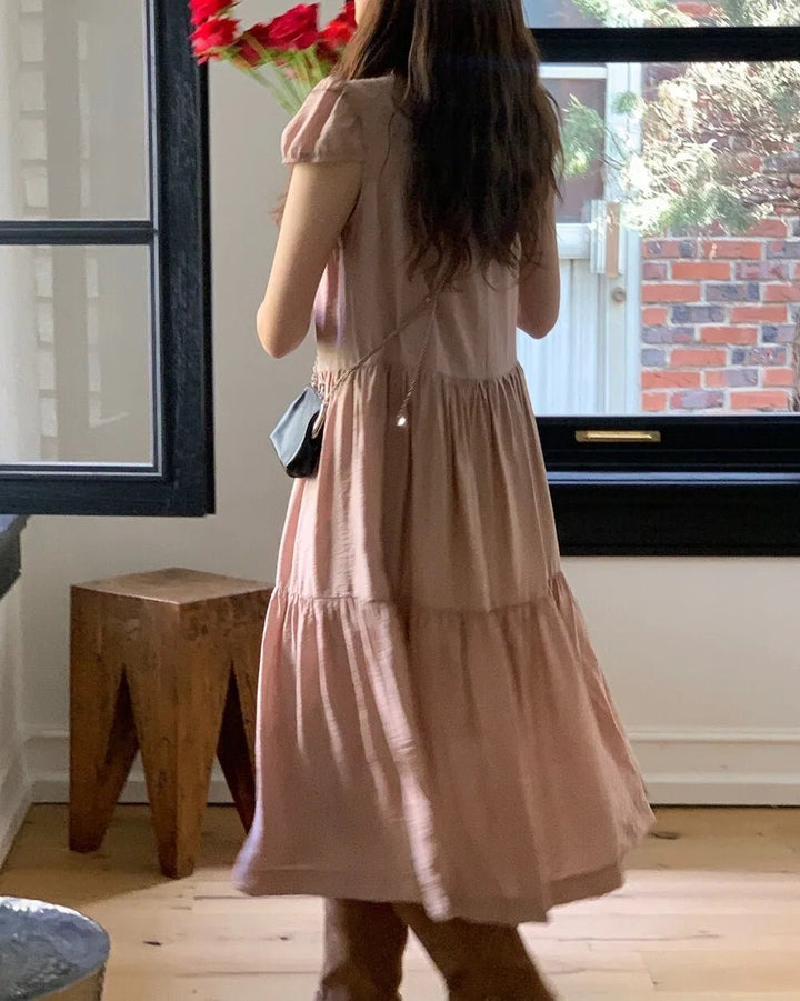 Spring ALine Dress – Korean Style Sleeveless Long Skirt for Women 2025 - VeauBeauty