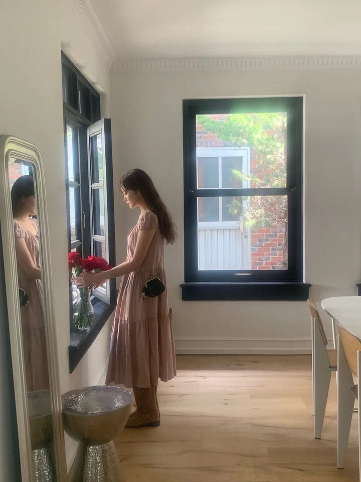 Spring ALine Dress – Korean Style Sleeveless Long Skirt for Women 2025 - VeauBeauty