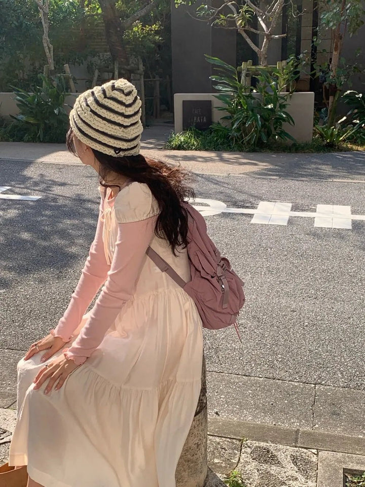 Spring ALine Dress – Korean Style Sleeveless Long Skirt for Women 2025 - VeauBeauty