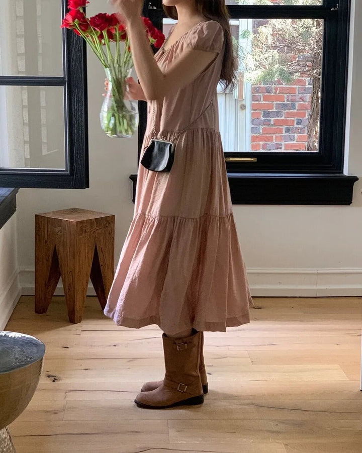 Spring ALine Dress – Korean Style Sleeveless Long Skirt for Women 2025 - VeauBeauty