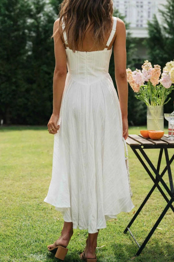 Square Neck Midi Cami Dress - VeauBeauty