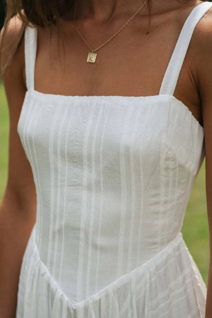 Square Neck Midi Cami Dress - VeauBeauty