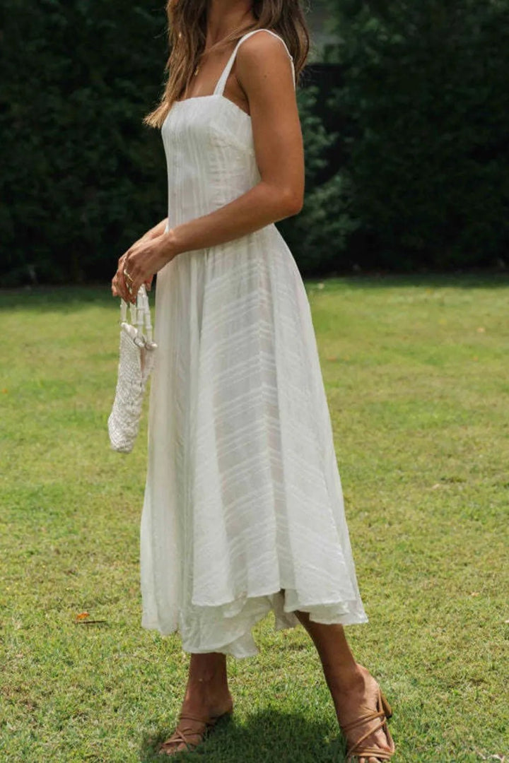 Square Neck Midi Cami Dress - VeauBeauty