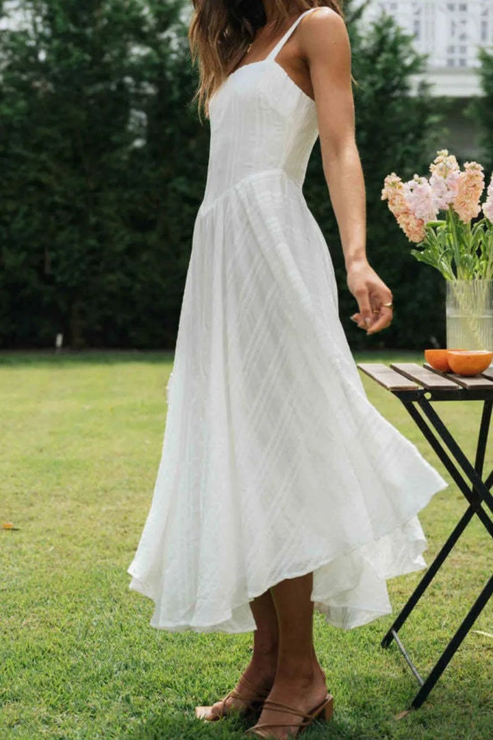 Square Neck Midi Cami Dress - VeauBeauty