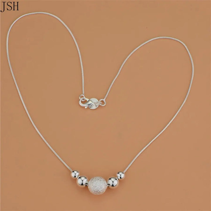 Sterling Silver Heart Pendant Necklace – Classic 18Inch Charm for Women Jewelry - VeauBeauty