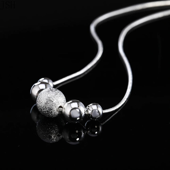 Sterling Silver Heart Pendant Necklace – Classic 18Inch Charm for Women Jewelry - VeauBeauty