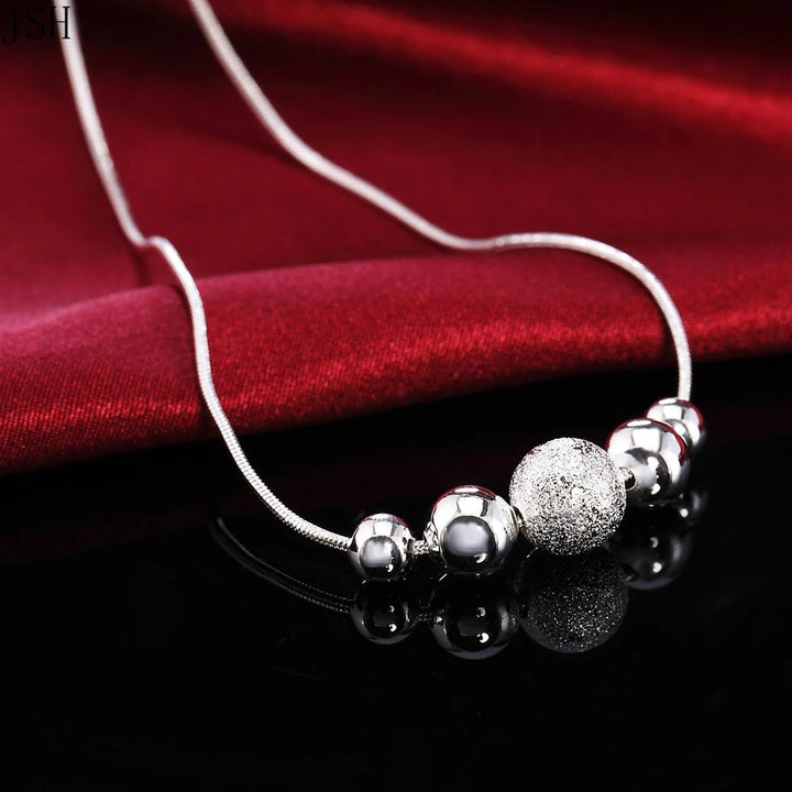 Sterling Silver Heart Pendant Necklace – Classic 18Inch Charm for Women Jewelry - VeauBeauty
