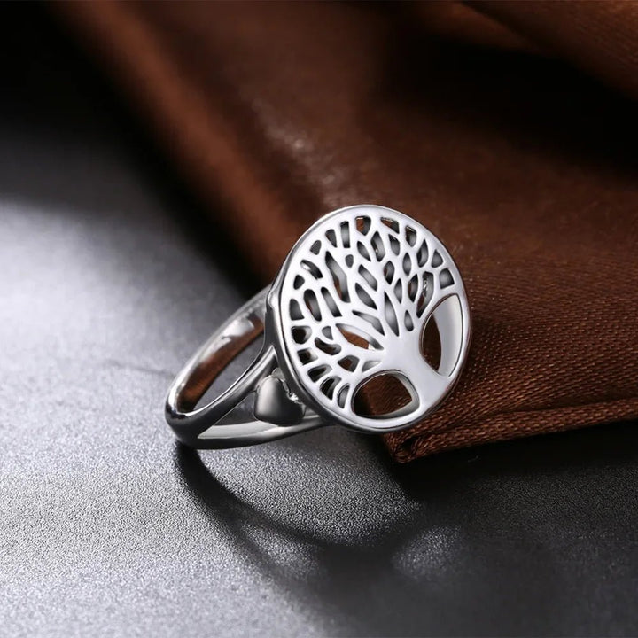 Sterling Silver Tree Hollow Ring – Women’s Wedding & Gift Jewelry - VeauBeauty