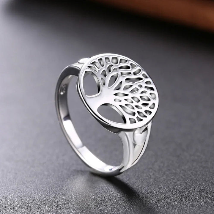 Sterling Silver Tree Hollow Ring – Women’s Wedding & Gift Jewelry - VeauBeauty