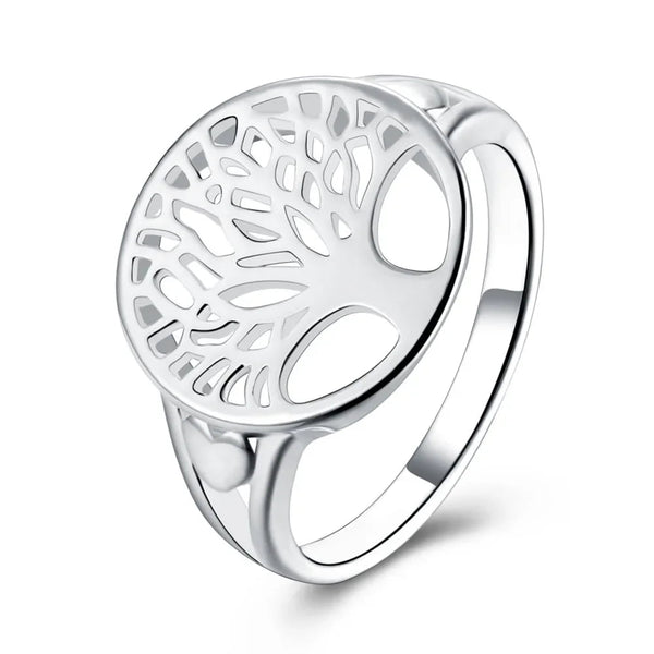 Sterling Silver Tree Hollow Ring – Women’s Wedding & Gift Jewelry - VeauBeauty