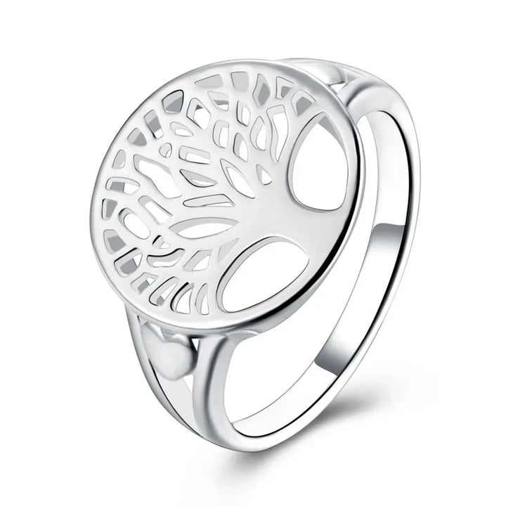 Sterling Silver Tree Hollow Ring – Women’s Wedding & Gift Jewelry - VeauBeauty