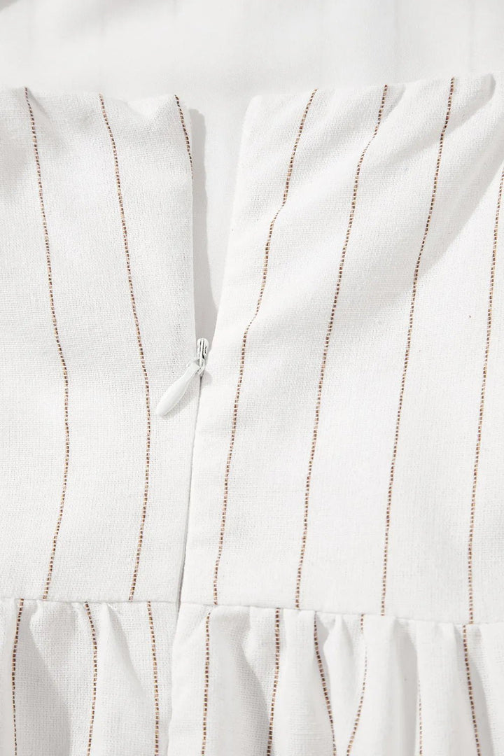 Stripe Square Neck Cami Dress with Pockets - VeauBeauty