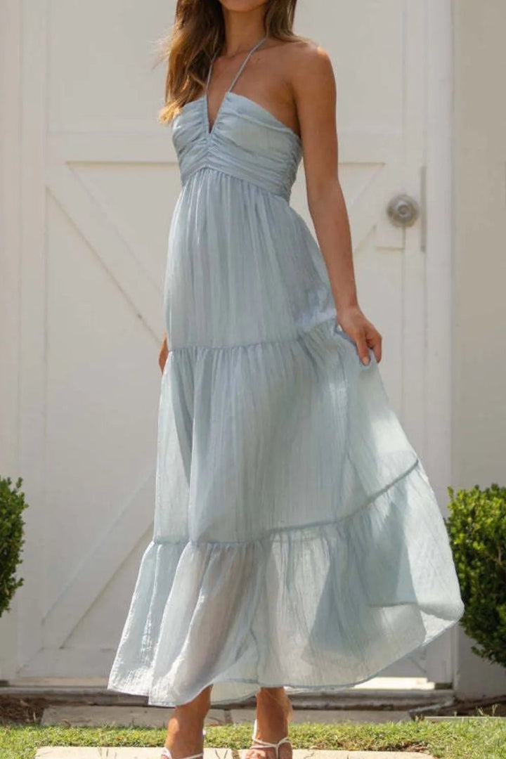 Tiered Halter Neck Cami Dress - VeauBeauty