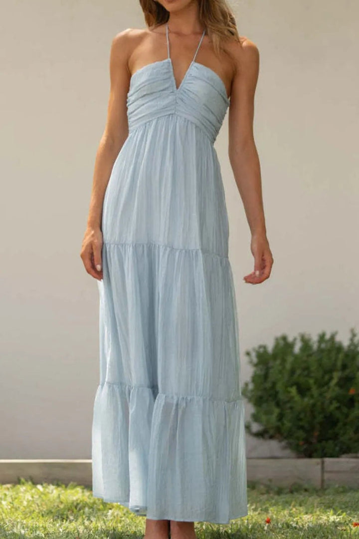 Tiered Halter Neck Cami Dress - VeauBeauty