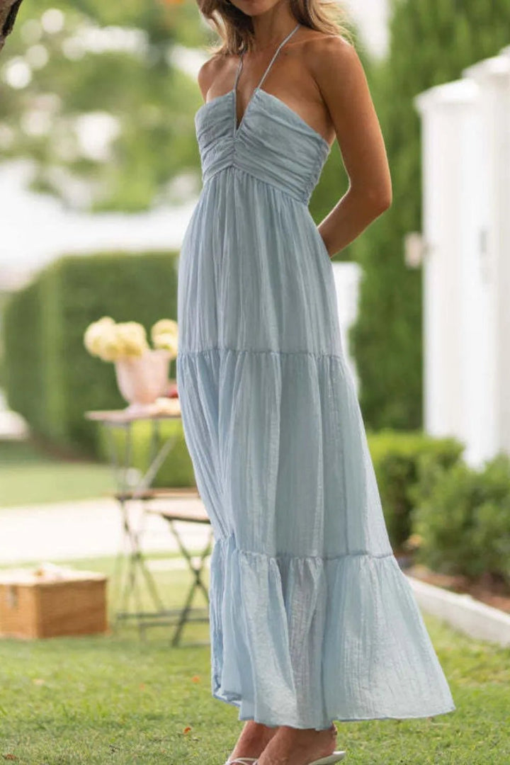 Tiered Halter Neck Cami Dress - VeauBeauty