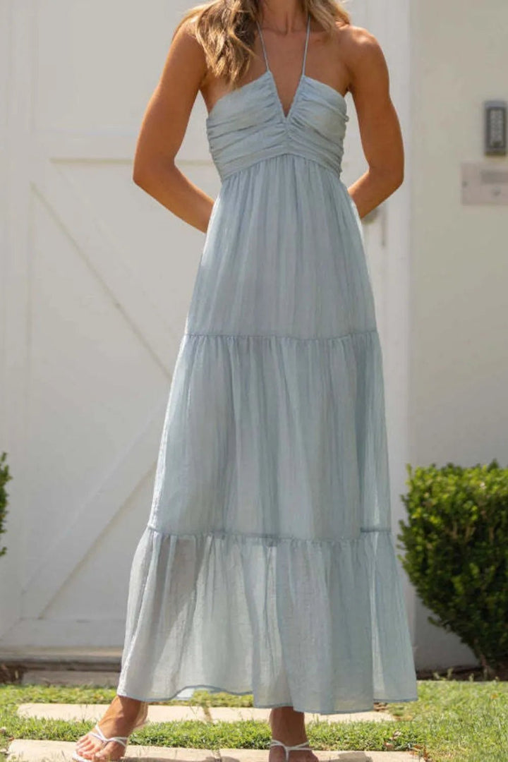 Tiered Halter Neck Cami Dress - VeauBeauty