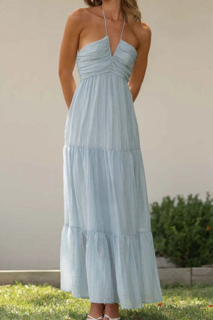 Tiered Halter Neck Cami Dress - VeauBeauty
