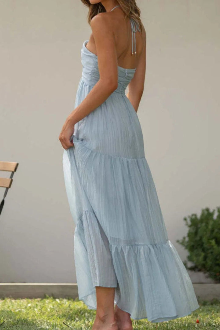 Tiered Halter Neck Cami Dress - VeauBeauty