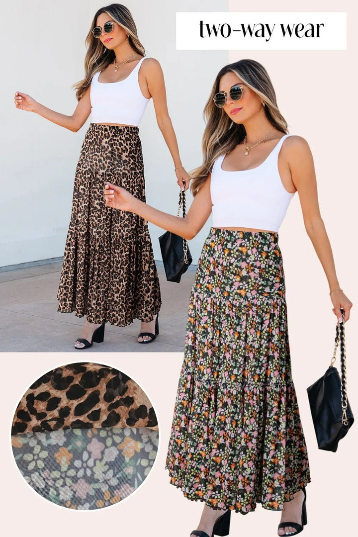 Two Way Wear Printed Skirt - VeauBeauty