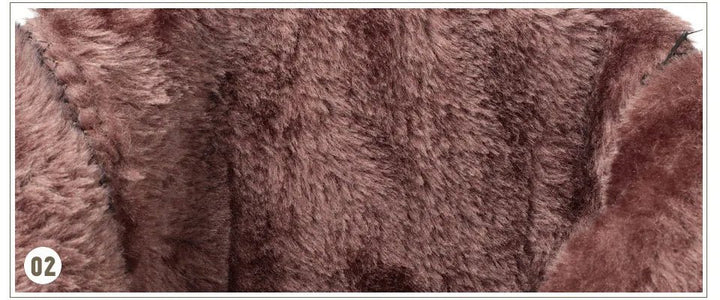 Winter Wool - Lined Genuine Leather Boots – Large Size Ankle Snow Boots - VeauBeauty
