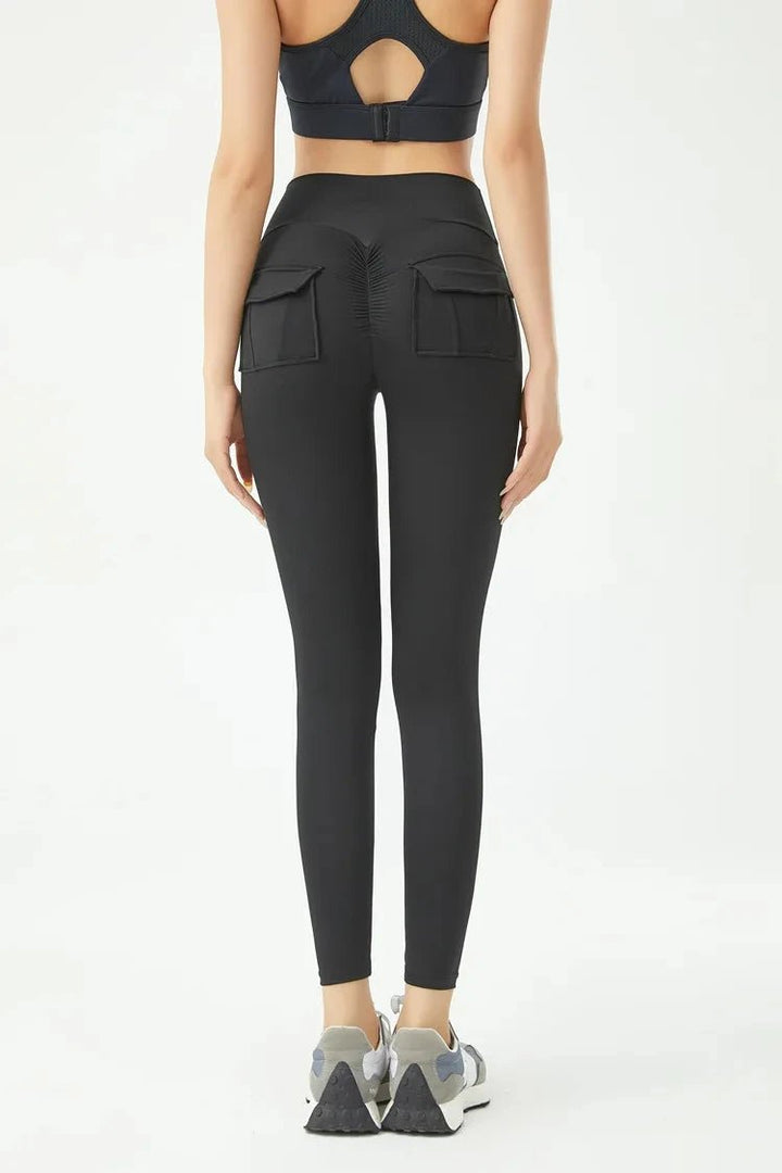 Women's Cargo Wind Fitness Pants – High Waist Stretch Yoga Leggings with Pockets - VeauBeauty