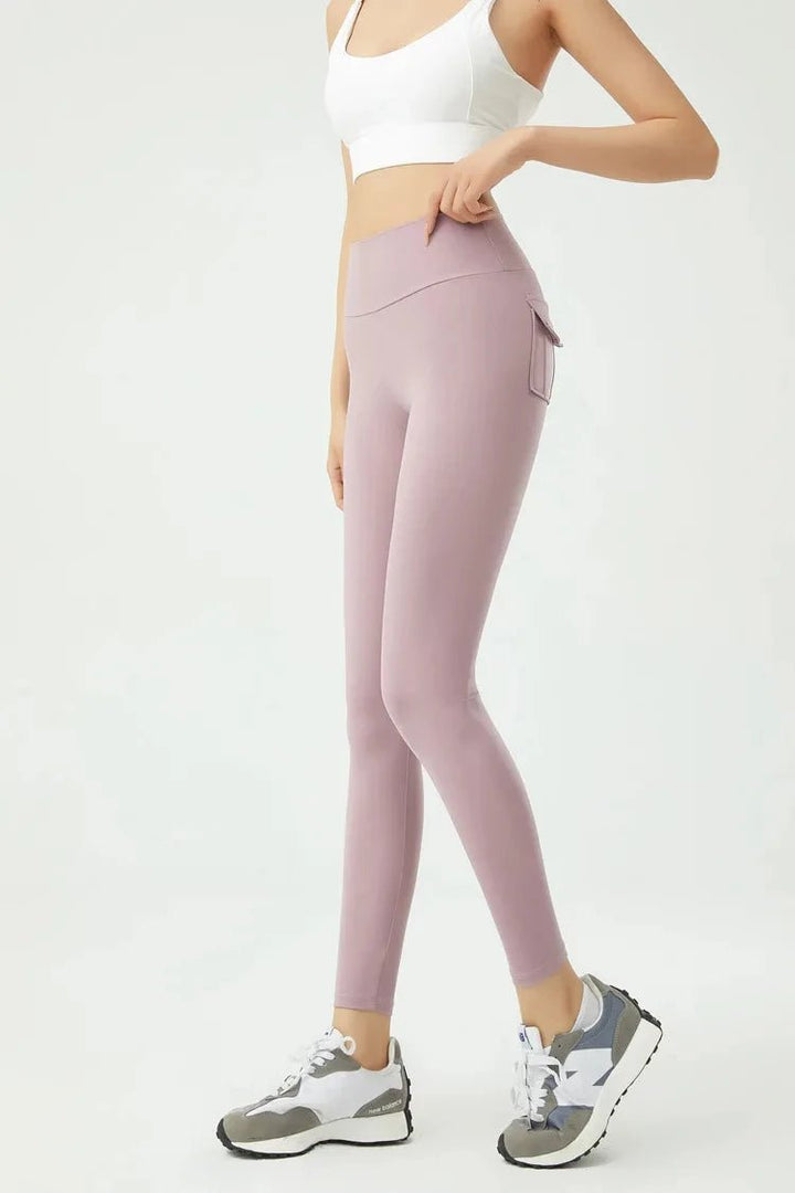 Women's Cargo Wind Fitness Pants – High Waist Stretch Yoga Leggings with Pockets - VeauBeauty
