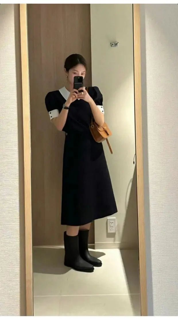 Women's Color Block Short Sleeve Shirt – Loose Fit Summer Commute Top - VeauBeauty