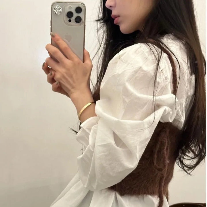 Women's Faux Fur V - Neck Vest – Spring Collection Elegant Outerwear - VeauBeauty