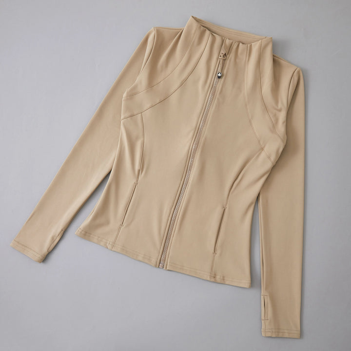 Women's Full Zip Yoga Jacket – Quick Dry, Thumb Hole, Slim Fit Sportswear - VeauBeauty