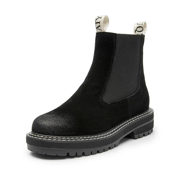 Women's Genuine Leather Chelsea Boots – Thick Sole Winter Ankle Martin Boots - VeauBeauty