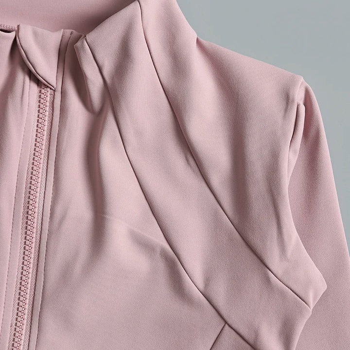 Women's High Elastic Yoga Jacket – Long Sleeve Loose Fit Fitness Top - VeauBeauty