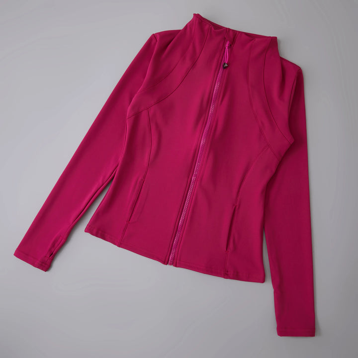 Women's High Elastic Yoga Jacket – Long Sleeve Loose Fit Fitness Top - VeauBeauty