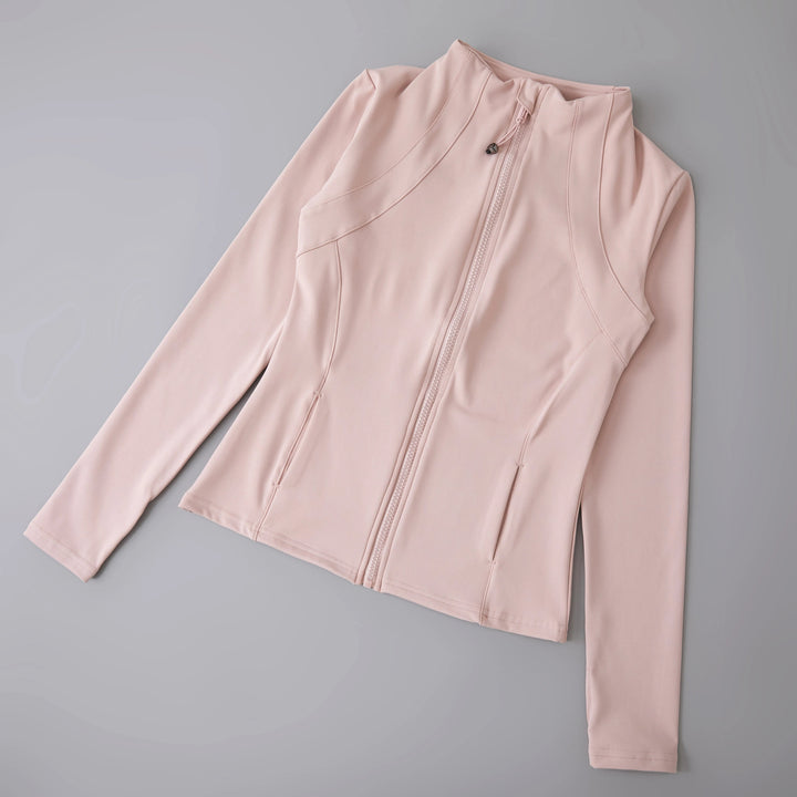 Women's High Elastic Yoga Jacket – Long Sleeve Loose Fit Fitness Top - VeauBeauty