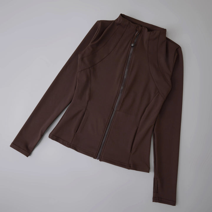 Women's High Elastic Yoga Jacket – Long Sleeve Loose Fit Fitness Top - VeauBeauty