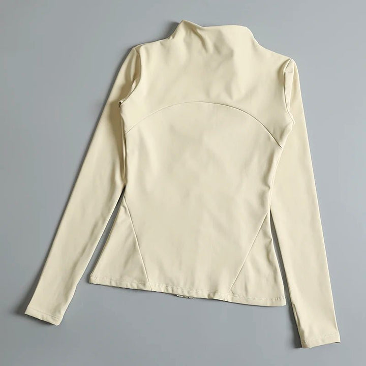 Women's High Elastic Yoga Jacket – Long Sleeve Loose Fit Fitness Top - VeauBeauty
