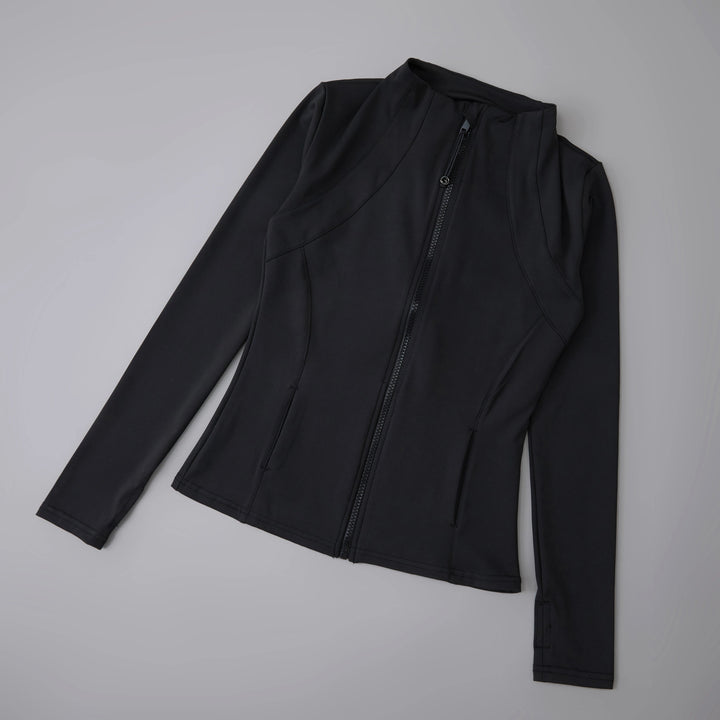 Women's High Elastic Yoga Jacket – Long Sleeve Loose Fit Fitness Top - VeauBeauty