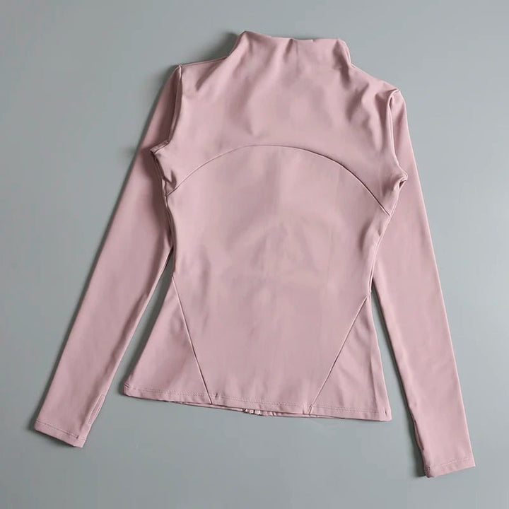 Women's High Elastic Yoga Jacket – Long Sleeve Loose Fit Fitness Top - VeauBeauty