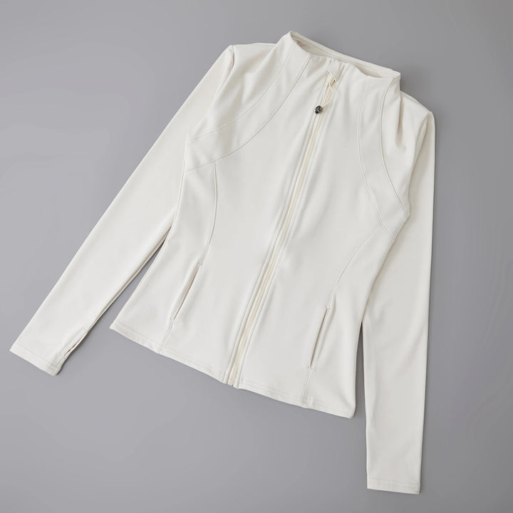Women's High Elastic Yoga Jacket – Long Sleeve Loose Fit Fitness Top - VeauBeauty