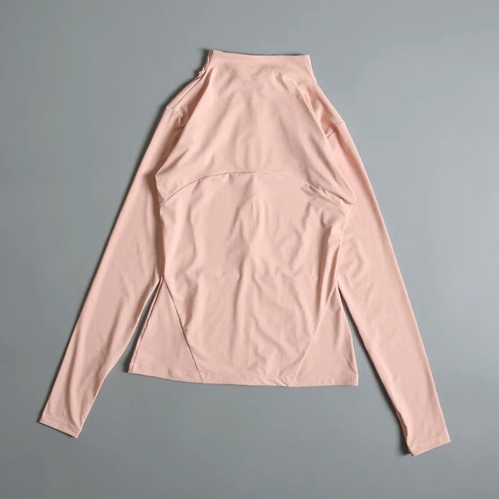 Women's High Elastic Yoga Jacket – Long Sleeve Loose Fit Fitness Top - VeauBeauty