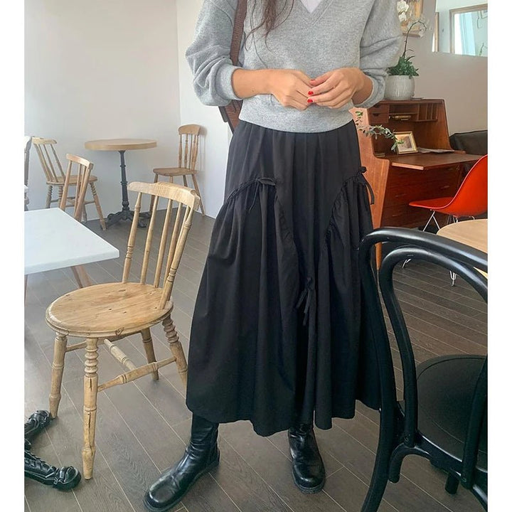 Women's High Waist A - Line Skirt – Solid Color Elegant Daily Wear - VeauBeauty